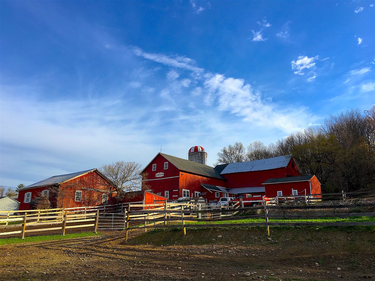 farm sunrise sky free photo