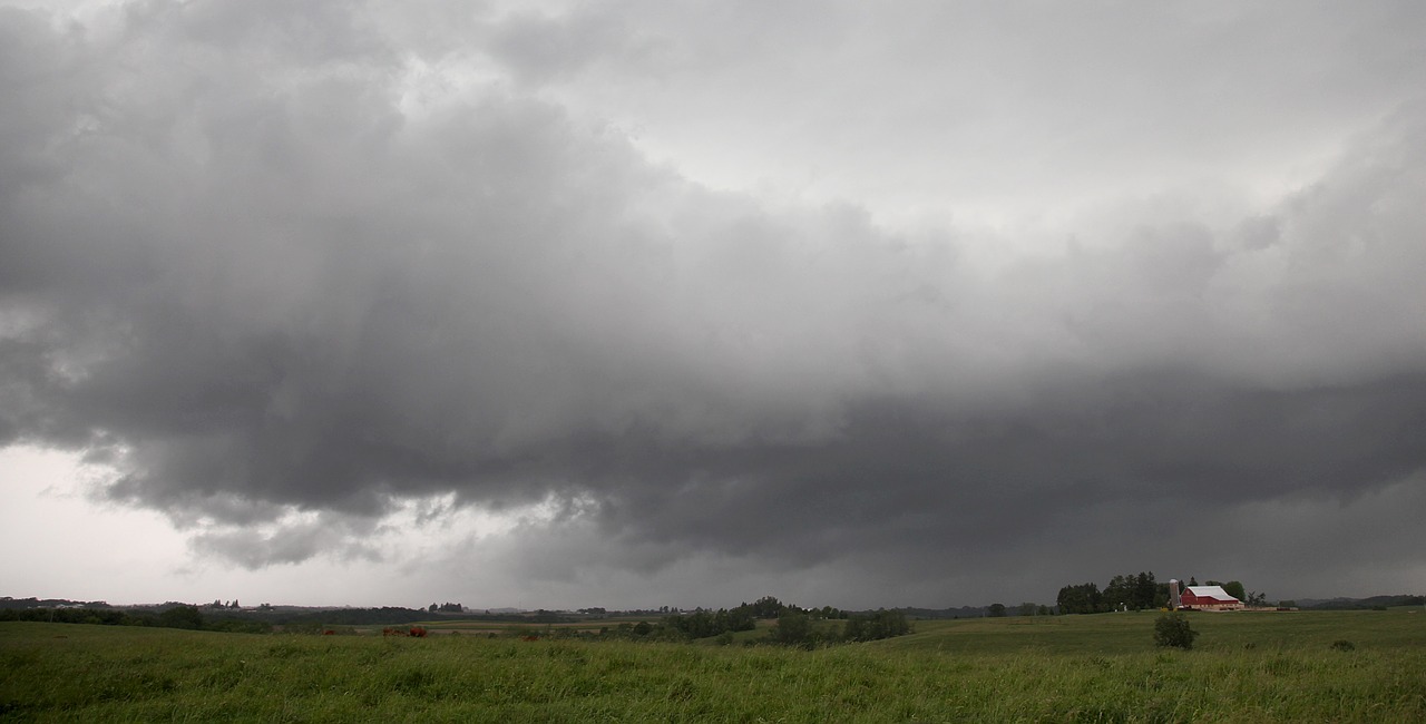 farm storm clouds farming free photo