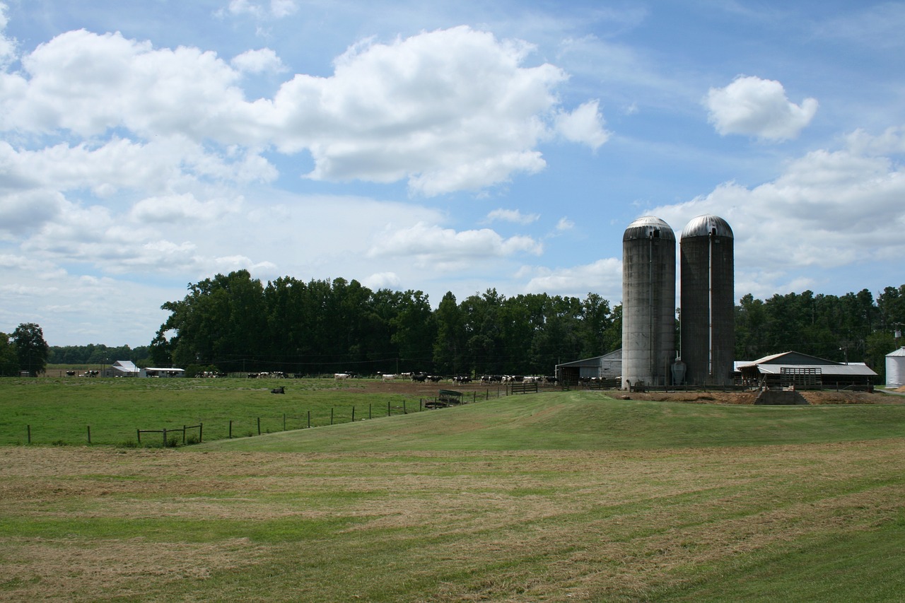 farm silo sky free photo