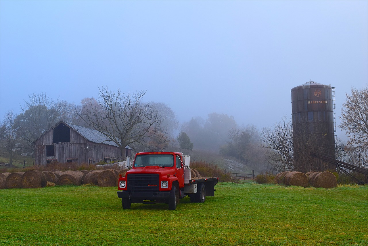 farm truck silo free photo