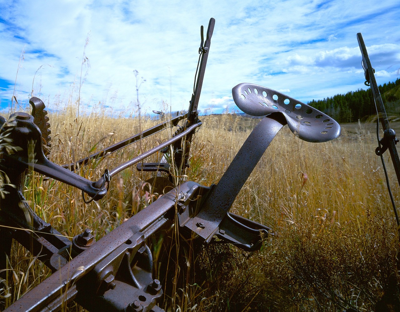 farm harvester old free photo