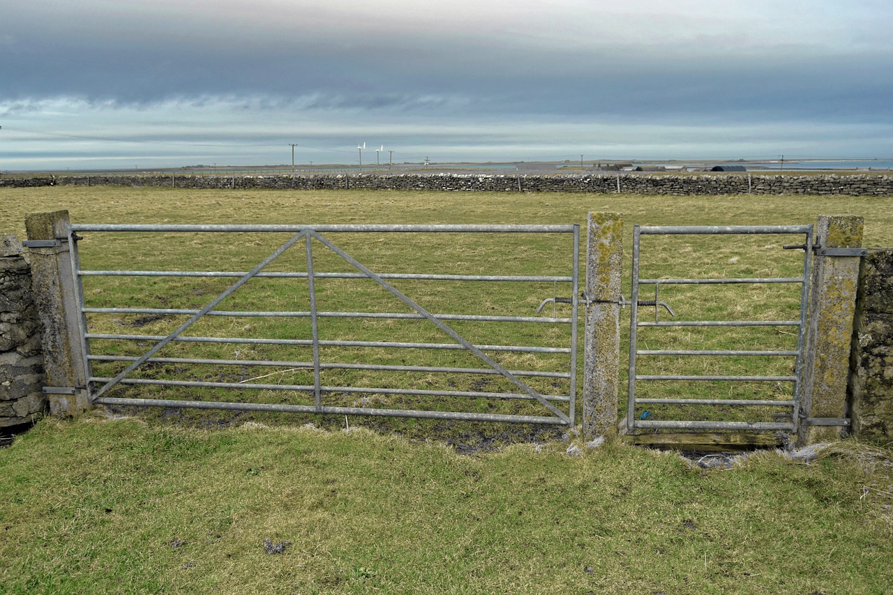 farm gate metal gate free photo