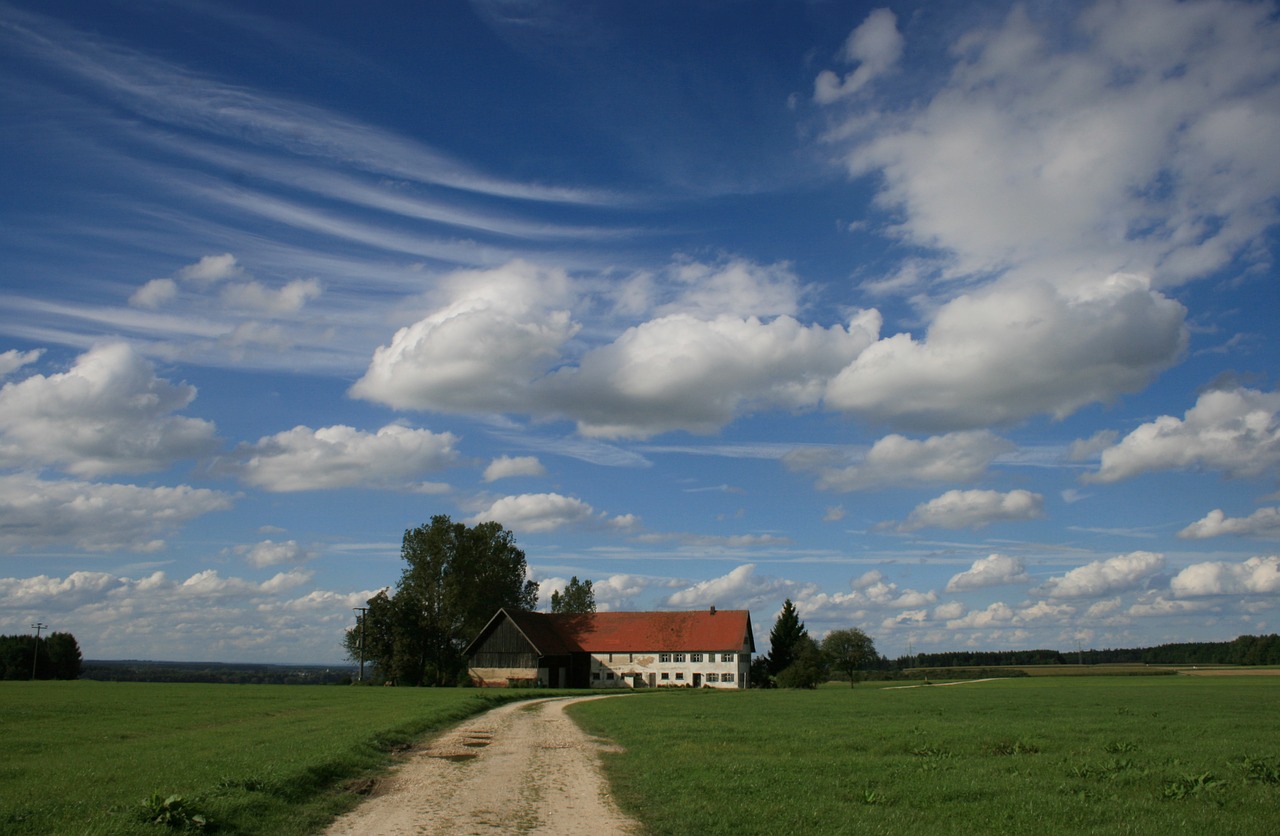 farm einödhof sky free photo