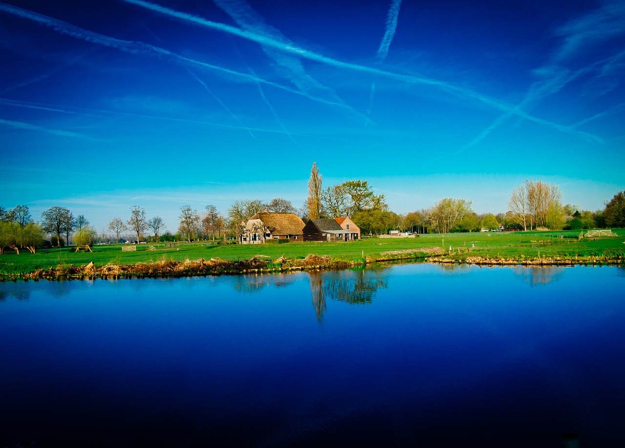 farm river coutryside free photo