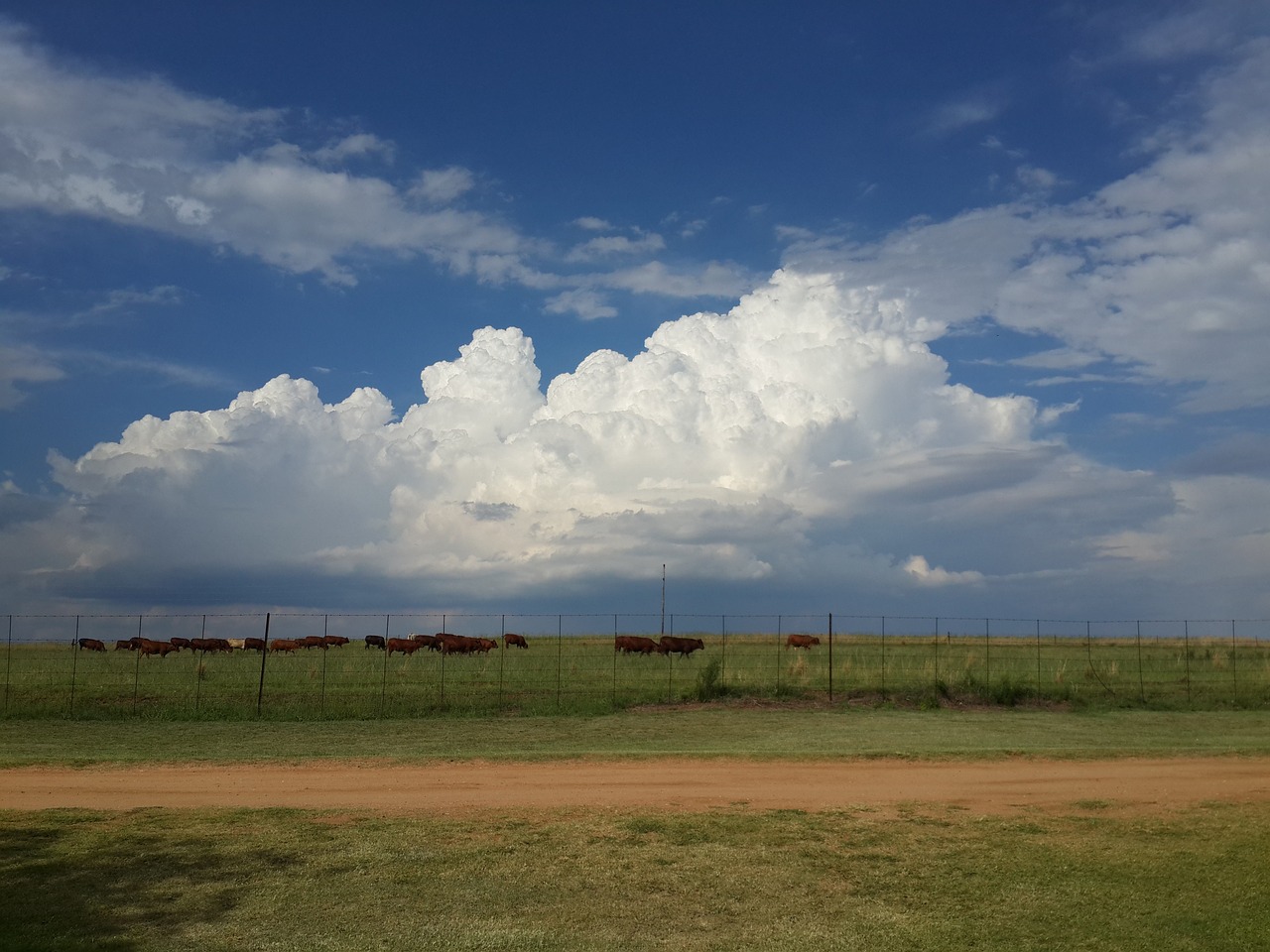 farm weather clouds free photo