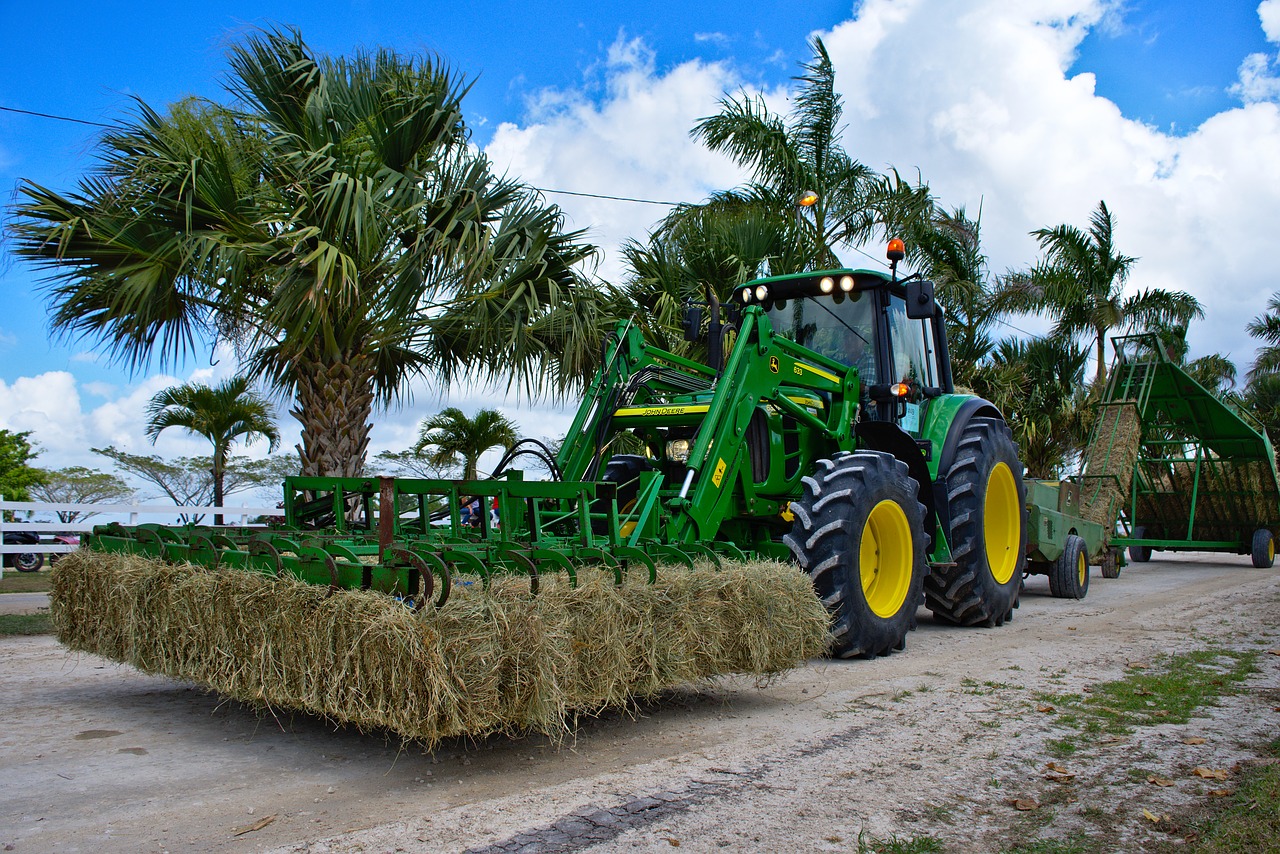 farm equipment tractor hay free photo