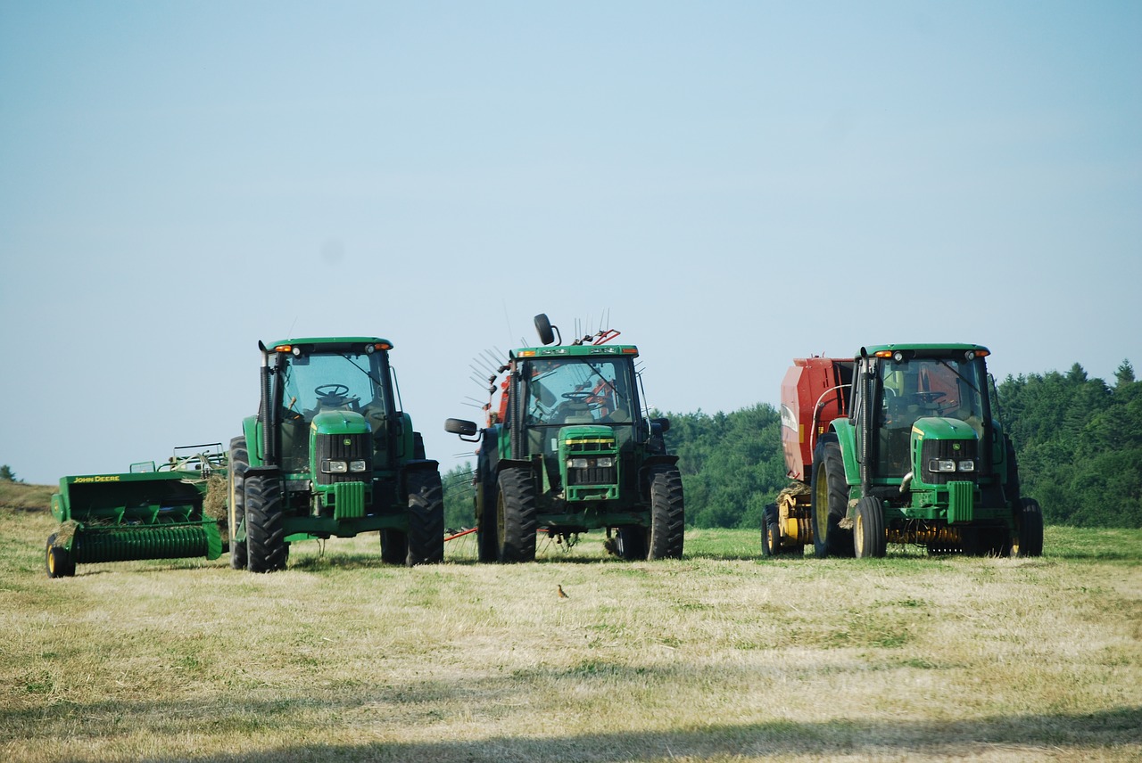 farm life tractors hay free photo