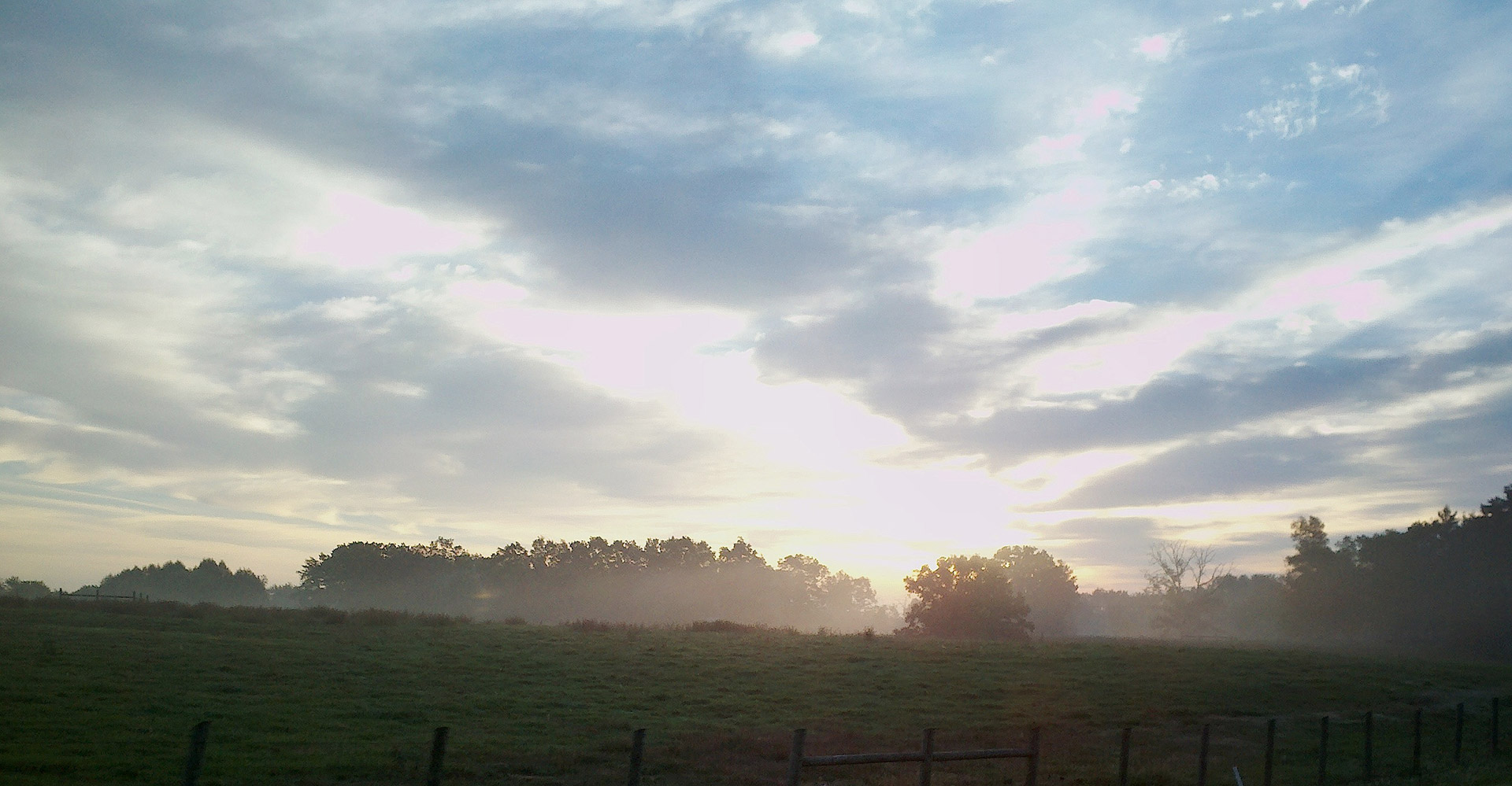 sunrise farm fence free photo