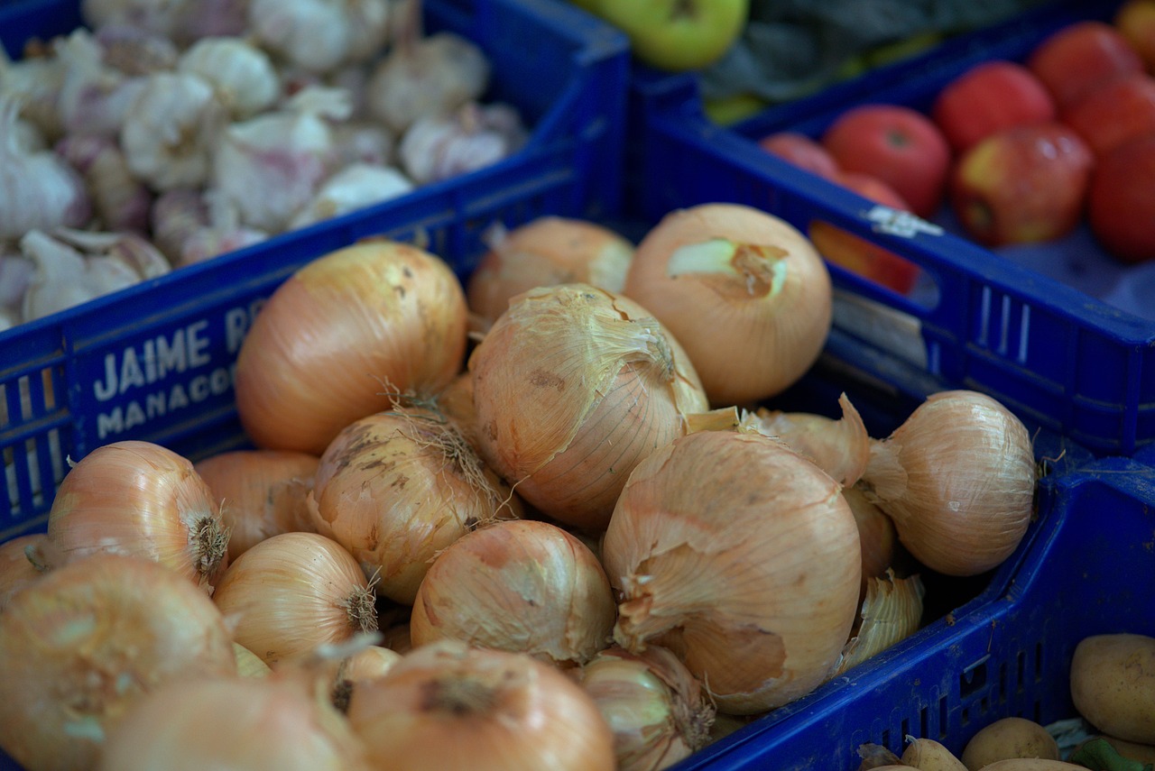 farmers local market  onion  vegetables free photo