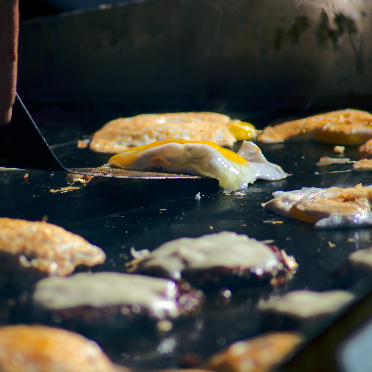 farmers market griddle  eggs  griddle free photo