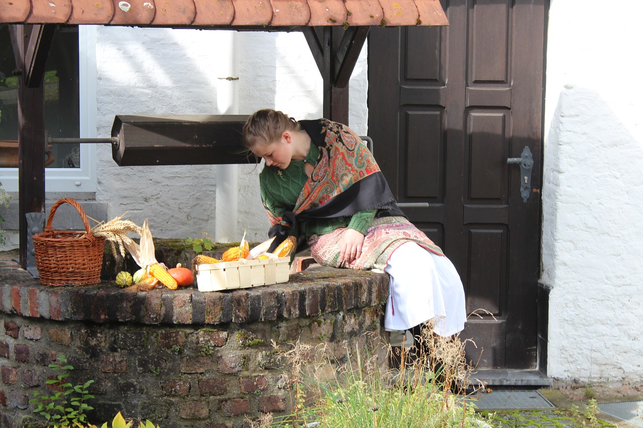 farmer's wife fountain vegetables free photo