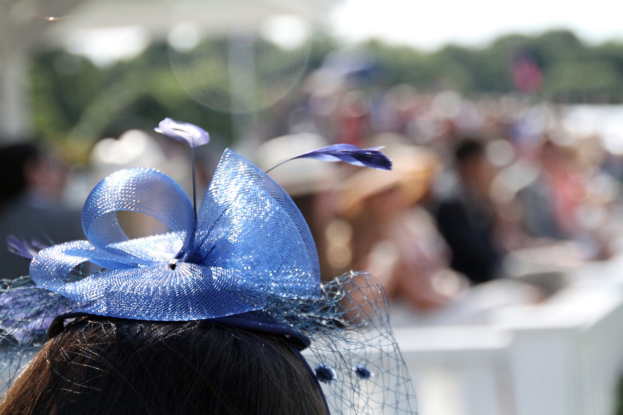 fascinator hat blue free photo