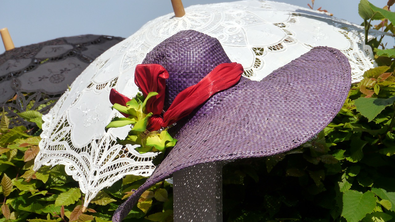 fashion sun umbrellas hat free photo