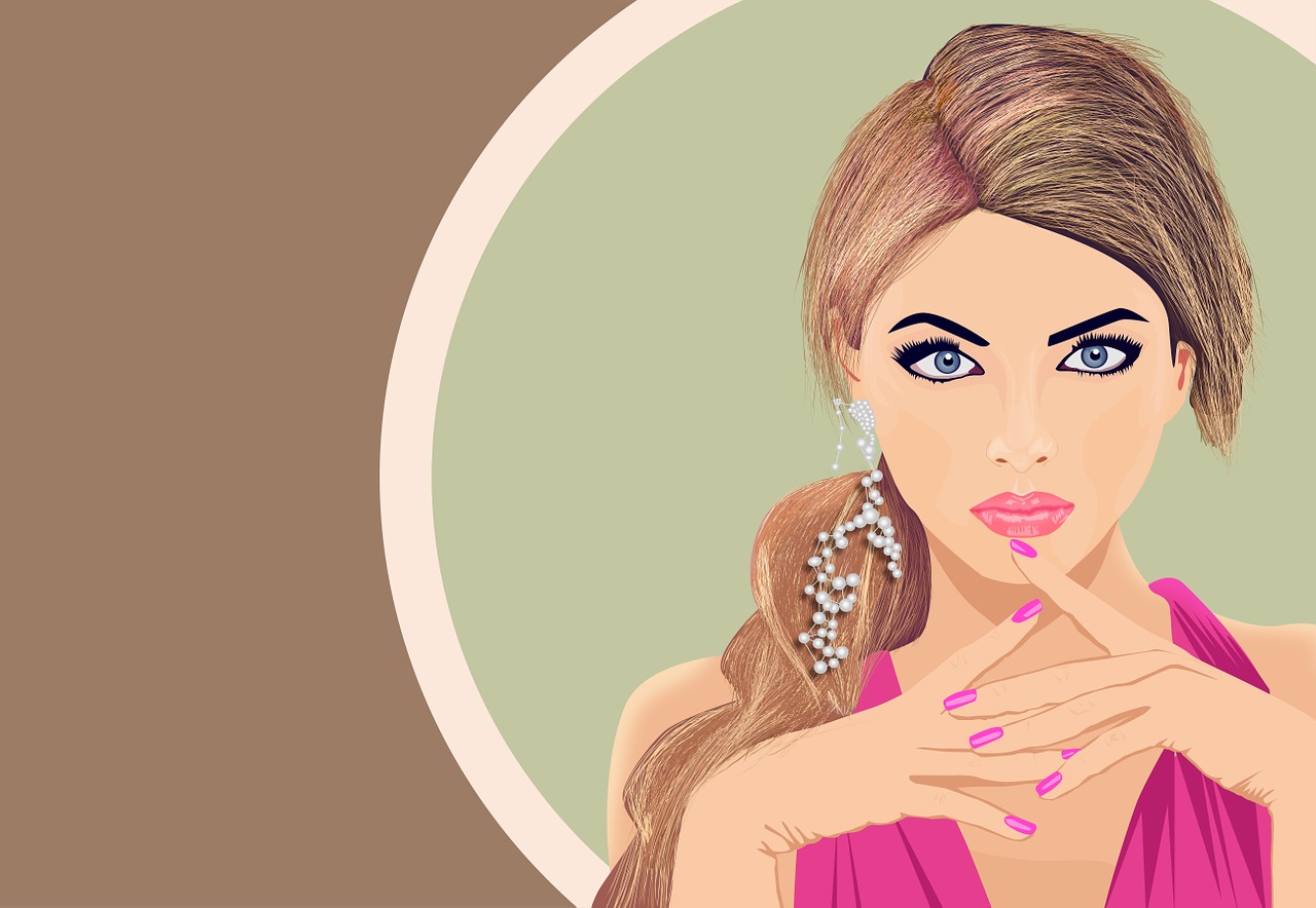 fashion girl girl with pink dress vector people free photo
