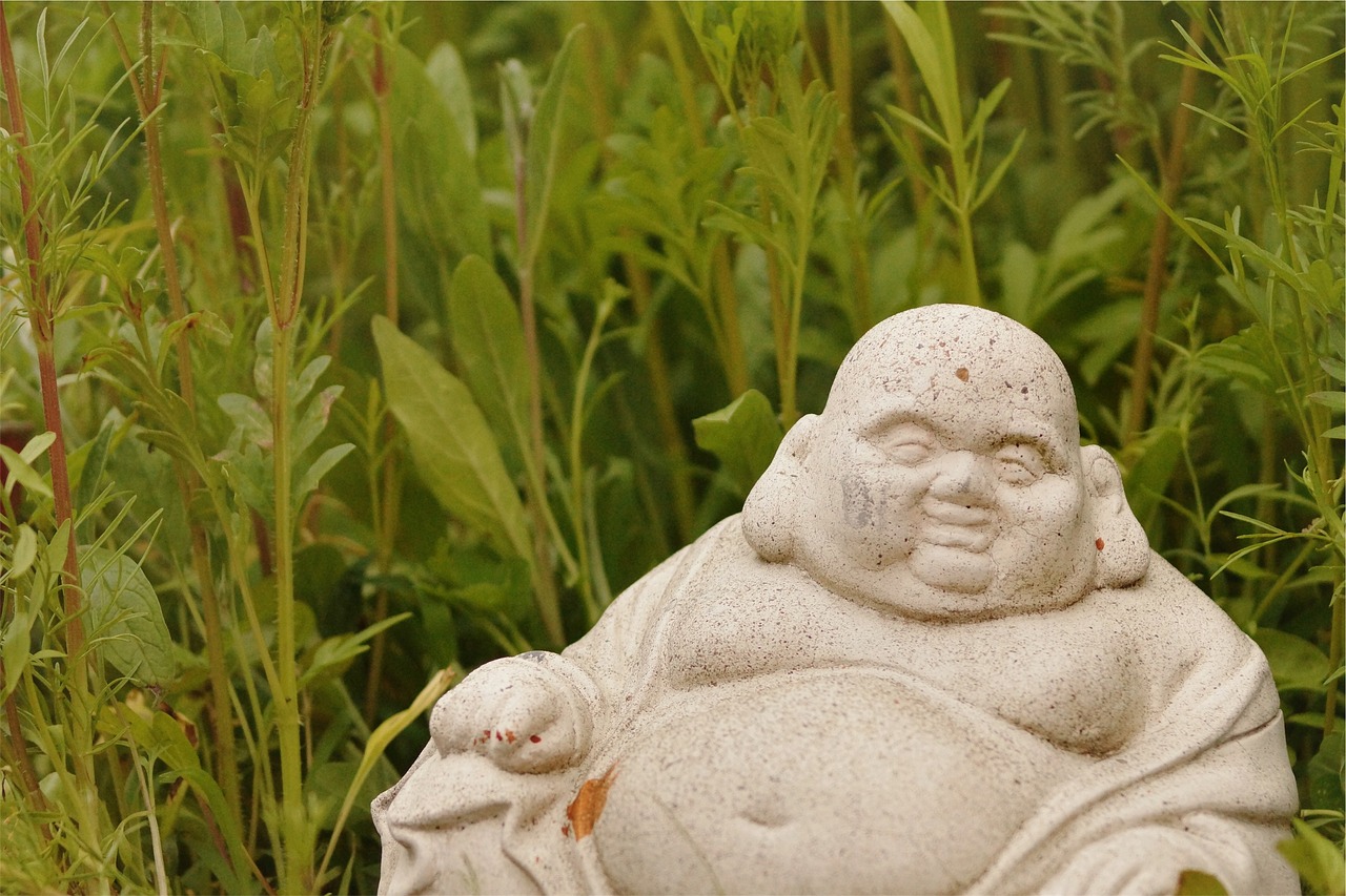 fat buddha sculpture free photo