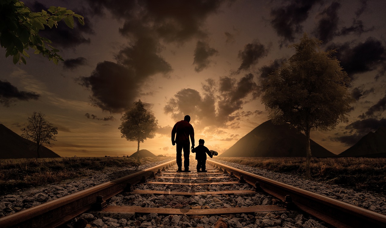 father and son happiness love free photo