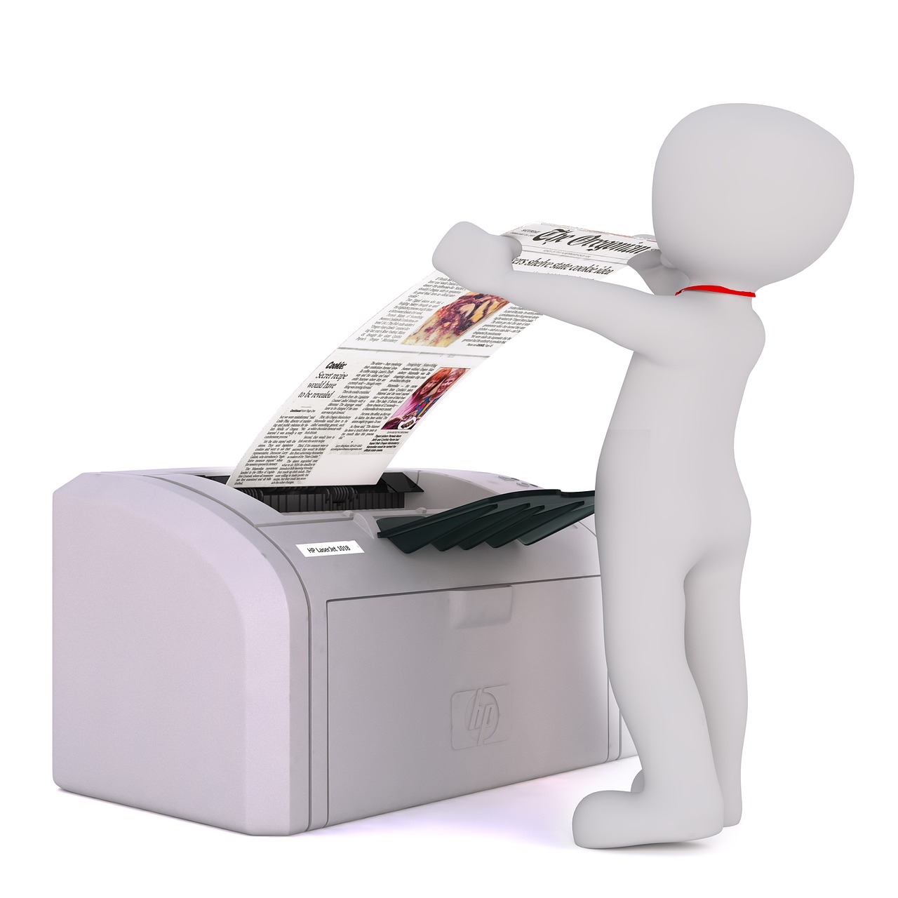 fax white male 3d model free photo