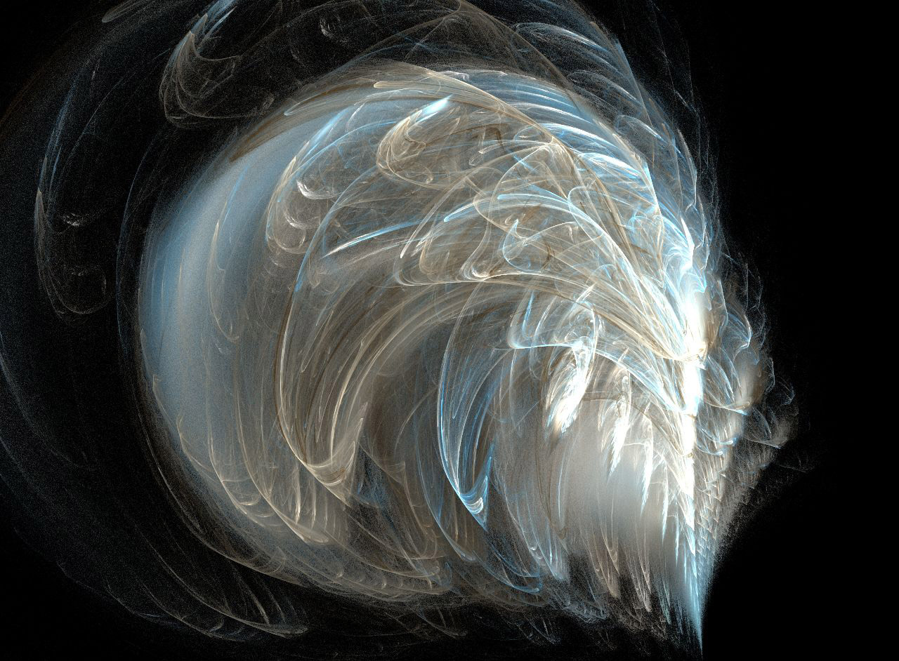 fractal feathery blue free photo
