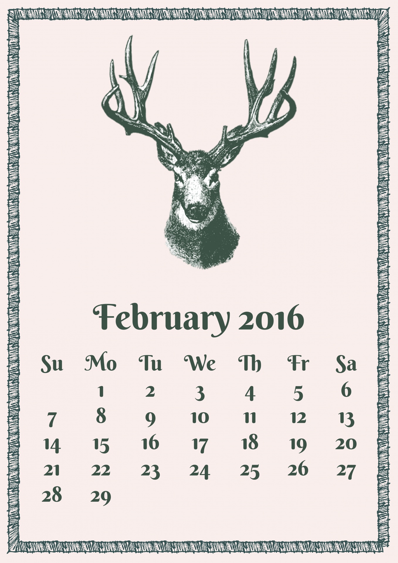 february 2016 2016 calendar free photo