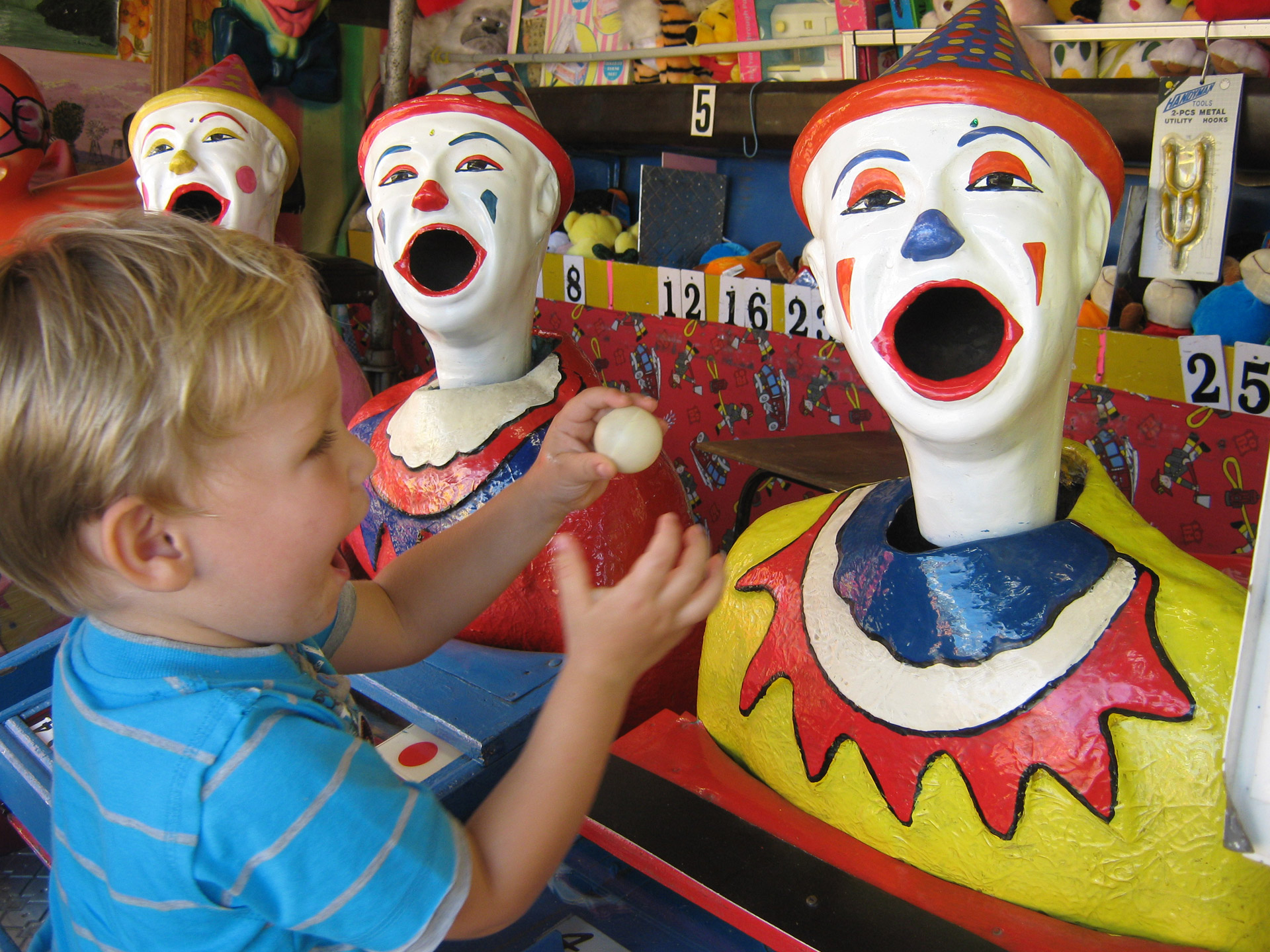 fun fair clowns feeding clowns free photo