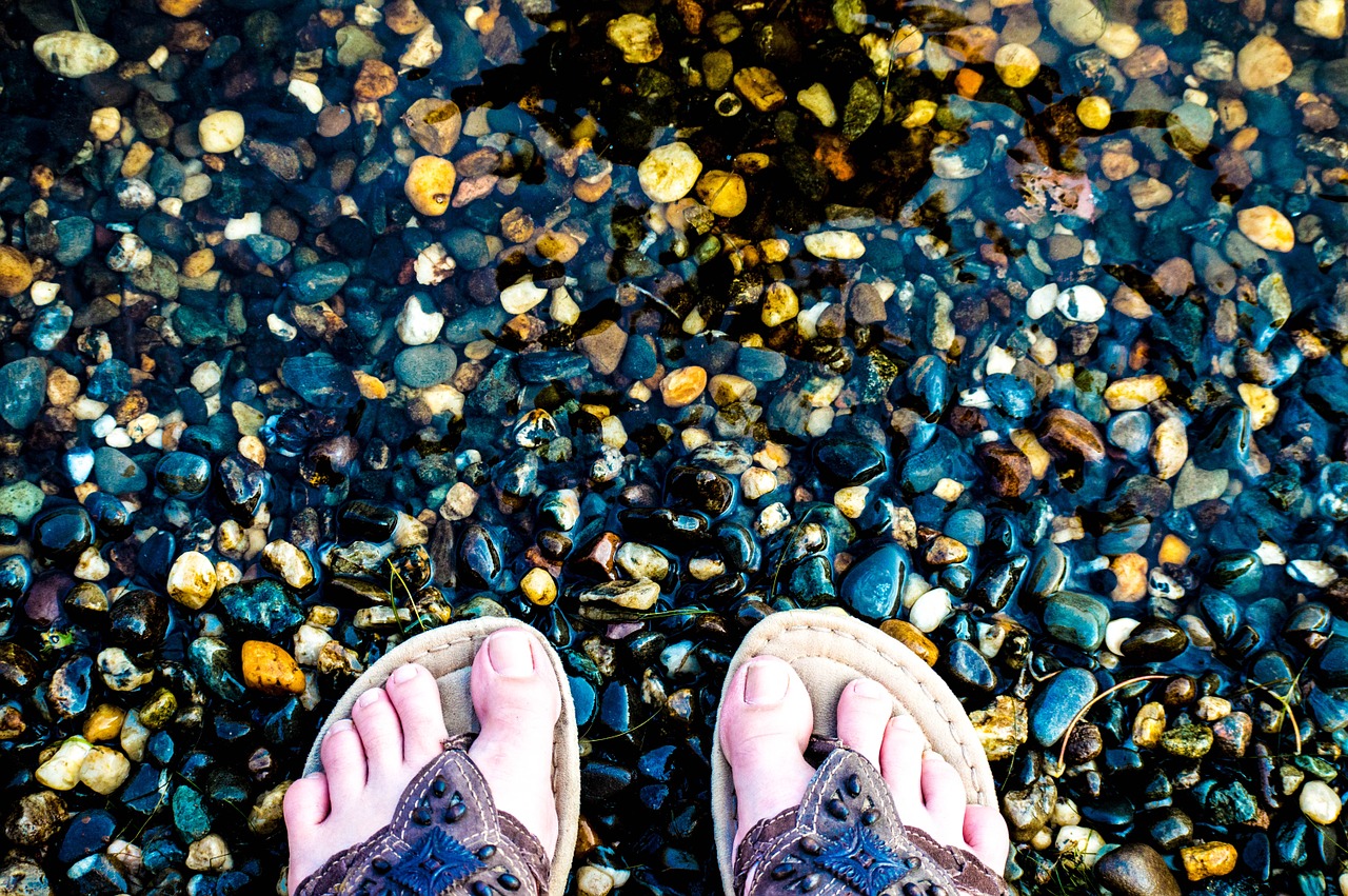 feet lake water free photo