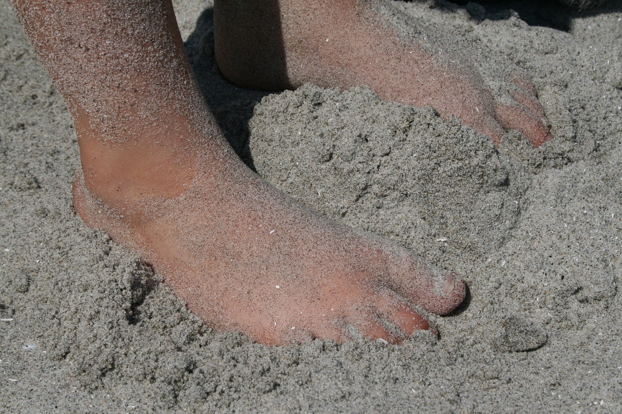 feet sand beach free photo