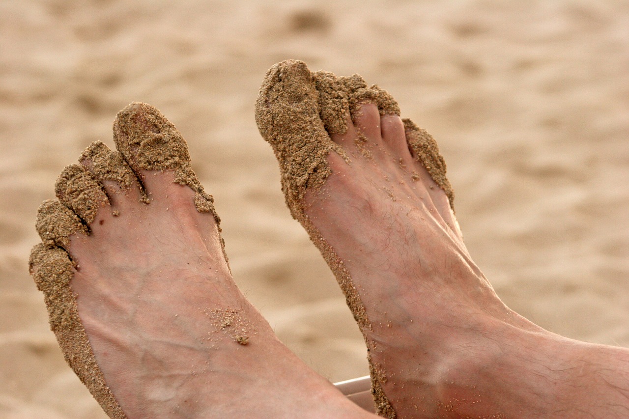 feet sand beach free photo