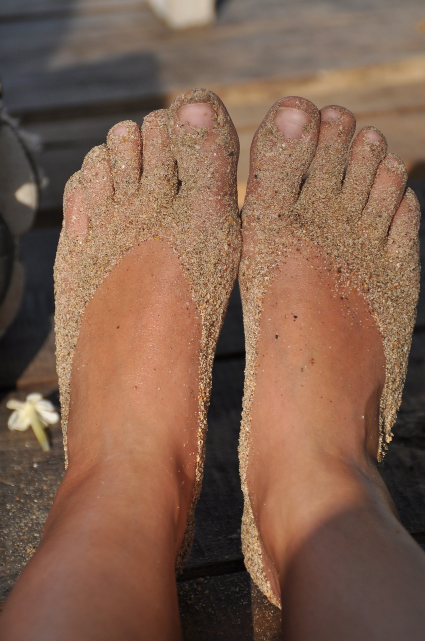 feet sand beach free photo