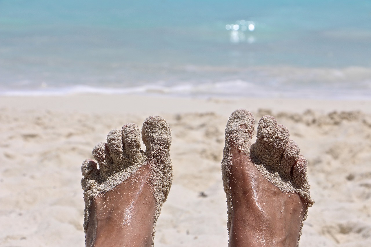 feet sand beach free photo