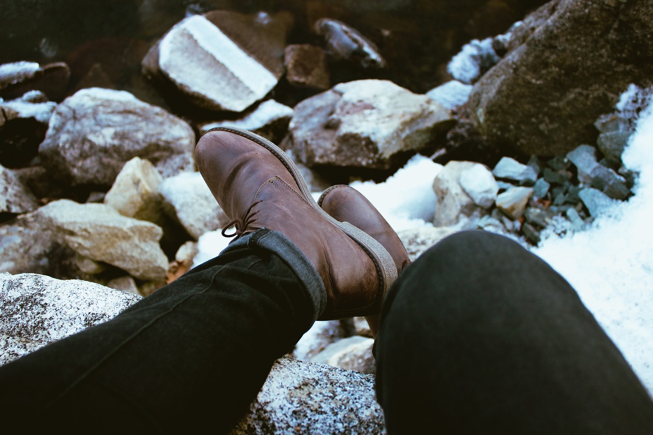 feet leather boots free photo
