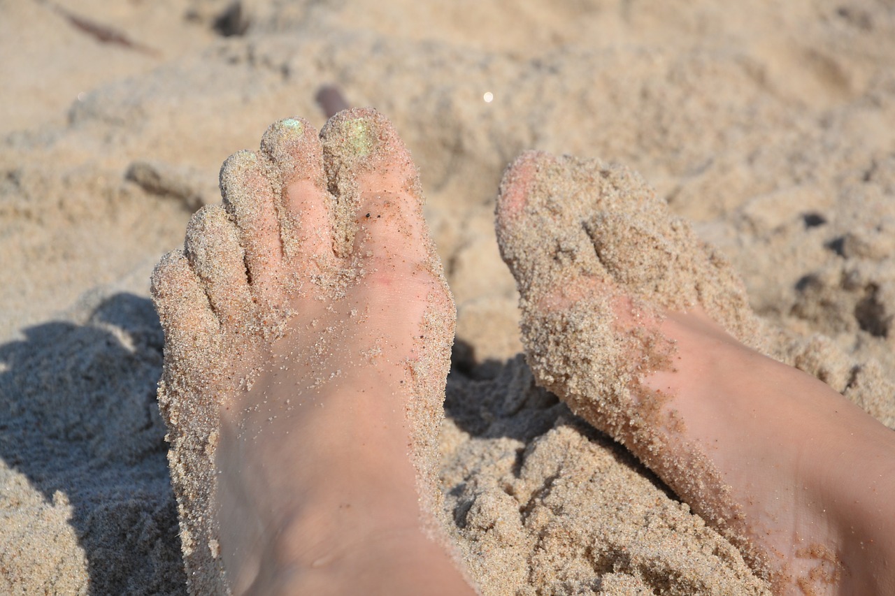 feet beach sand free photo