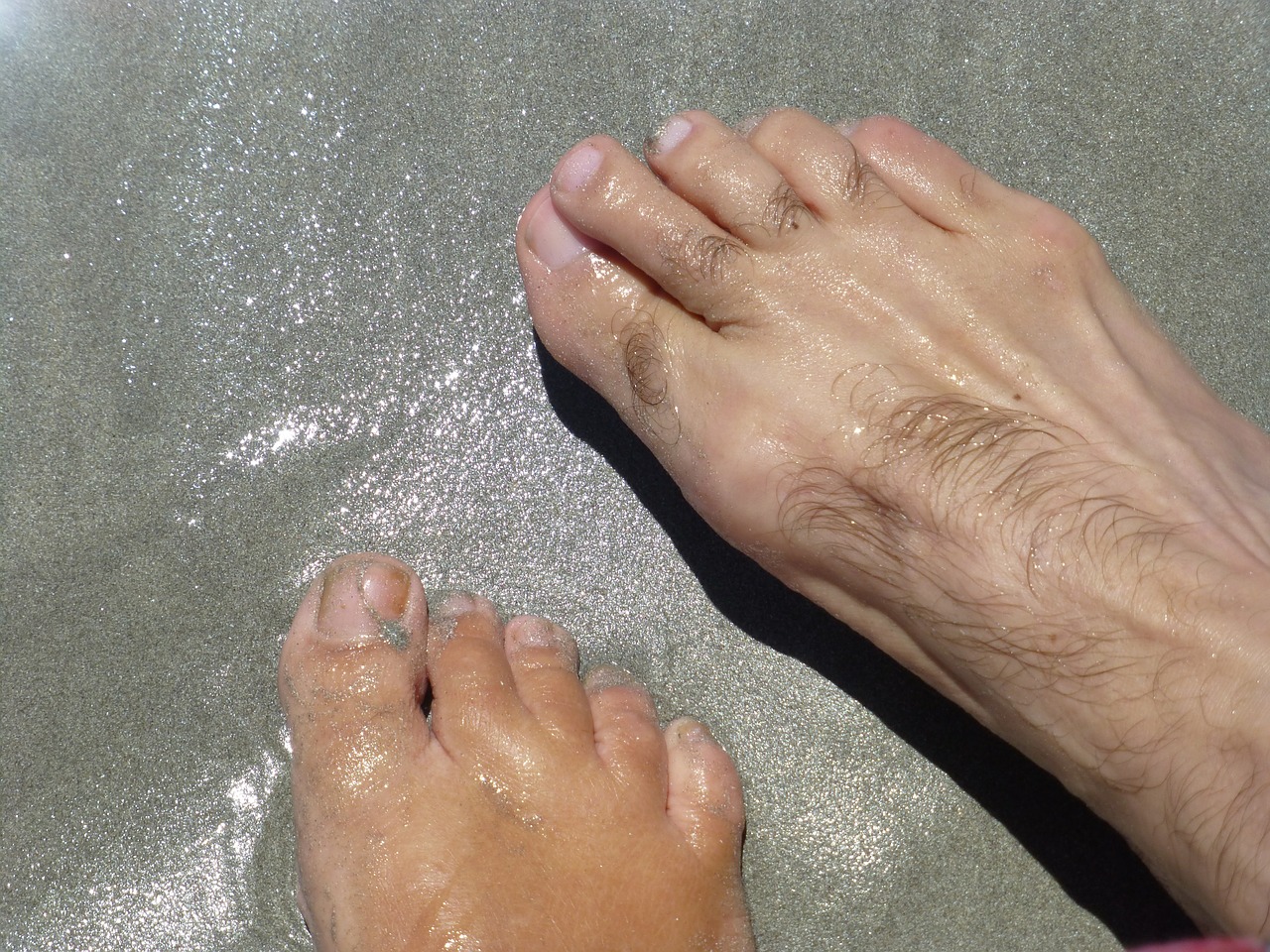 feet sand sea free photo