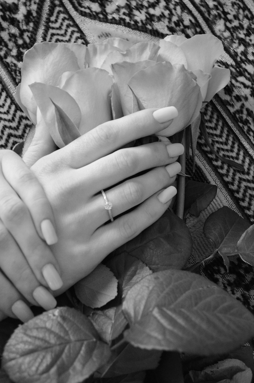 female hands ring engagement free photo