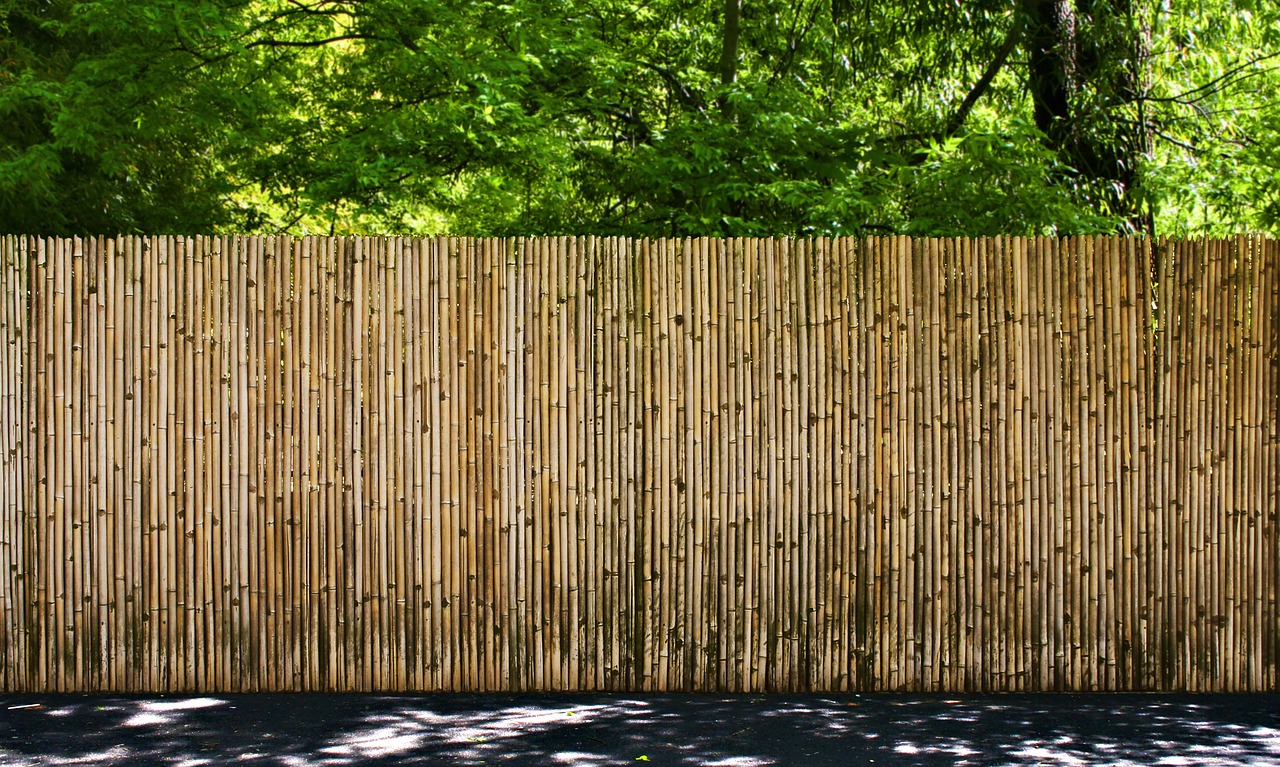 fence bamboo outdoors free photo