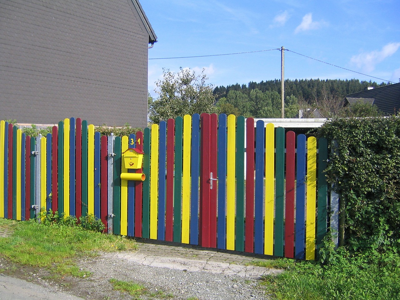 fence colorful wood free photo