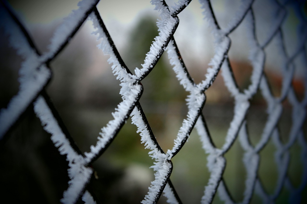 fence frost iron free photo