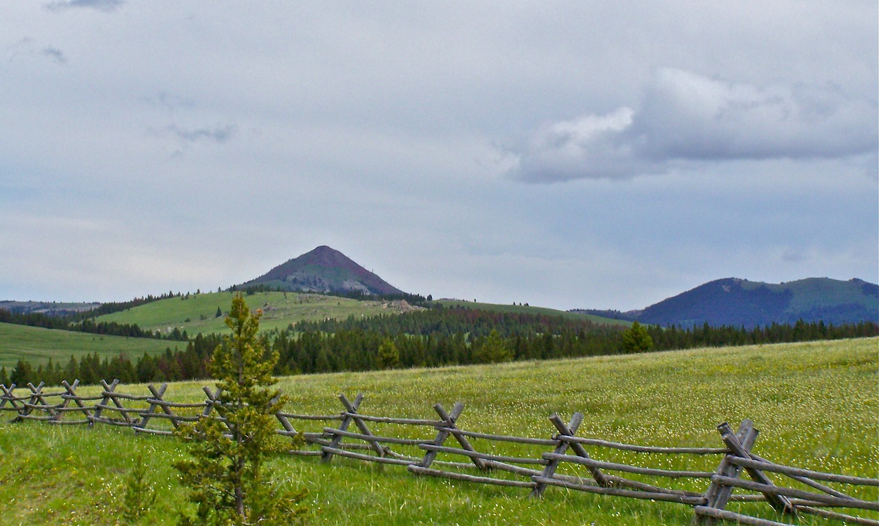 fence meadow mountain free photo