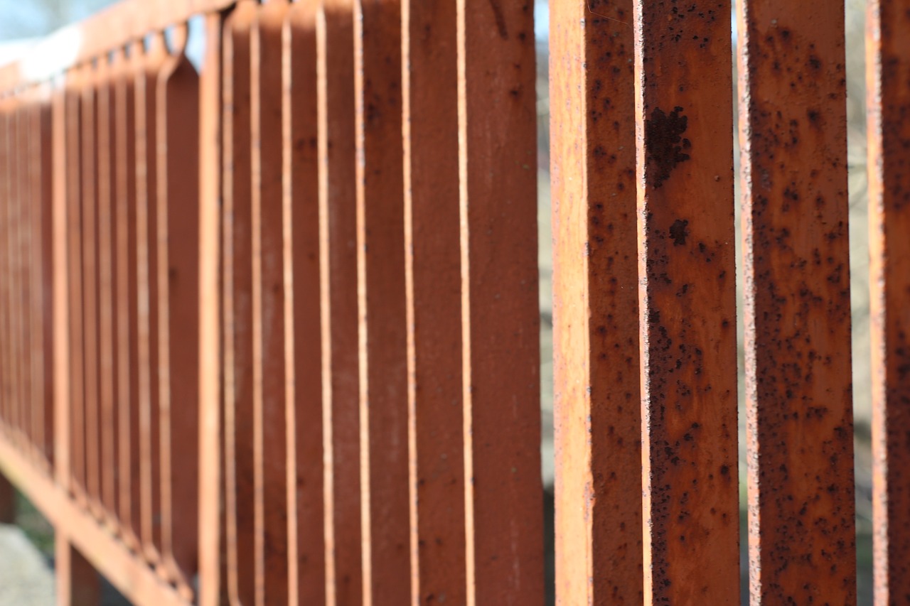 fence rust bridge free photo