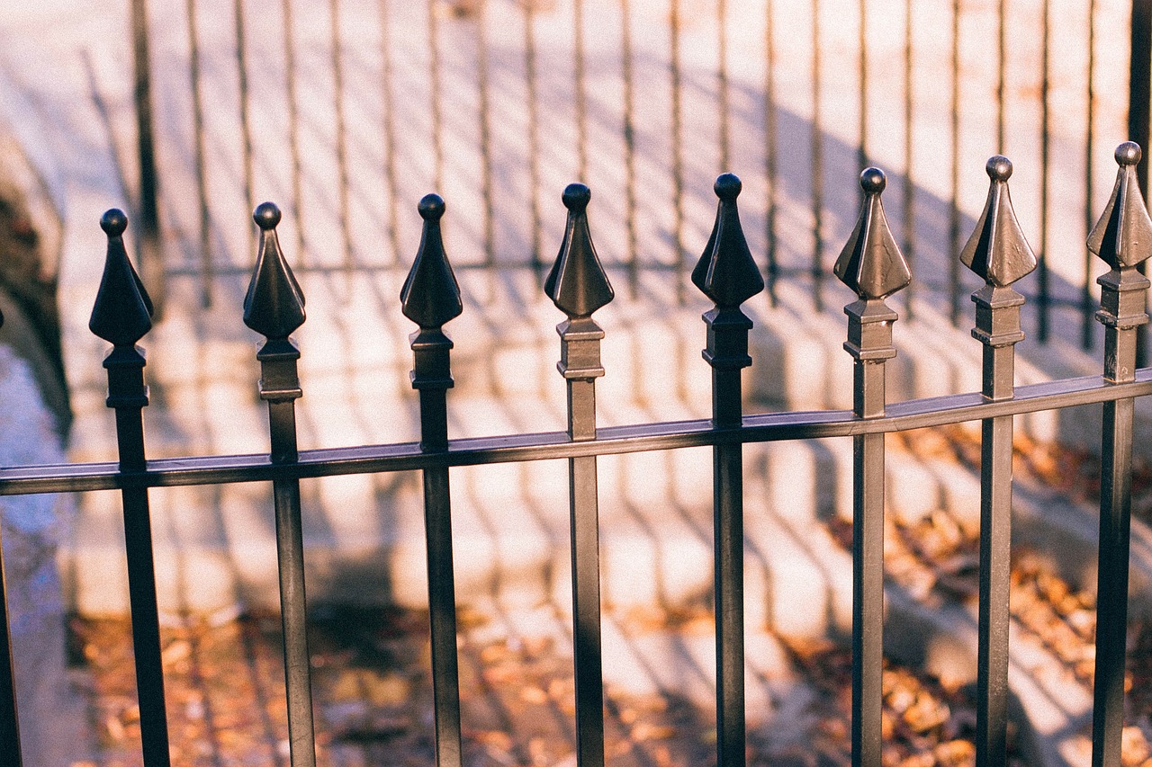 fence steel spikes free photo