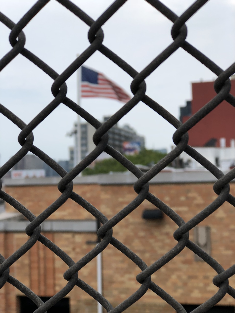 fence  flag  america free photo