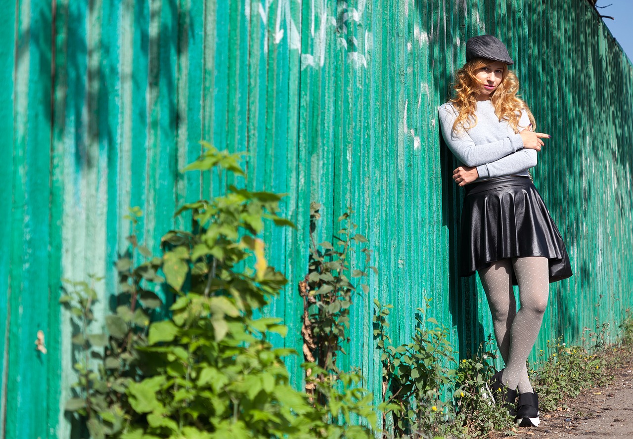 fence  style  leather skirt free photo