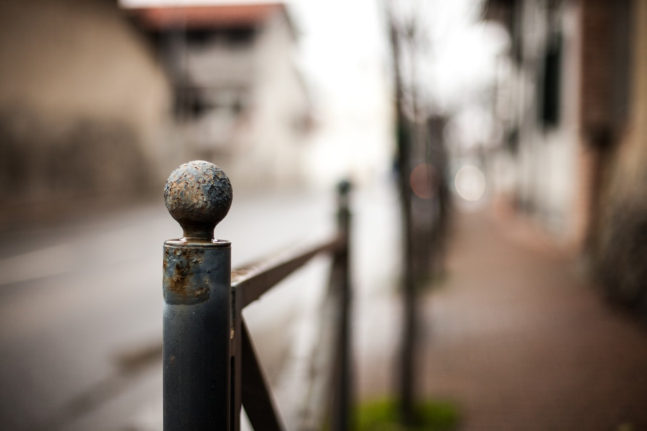 fence fence pole metal free photo