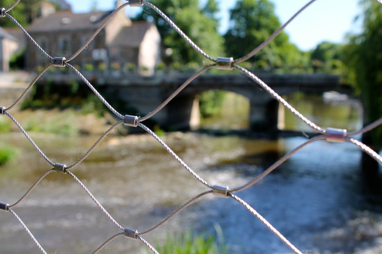 fence water bridge free photo