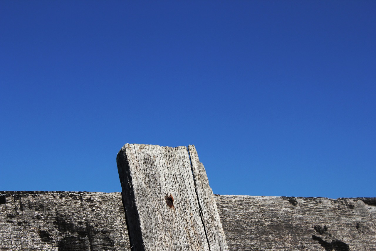 fence wooden blue free photo