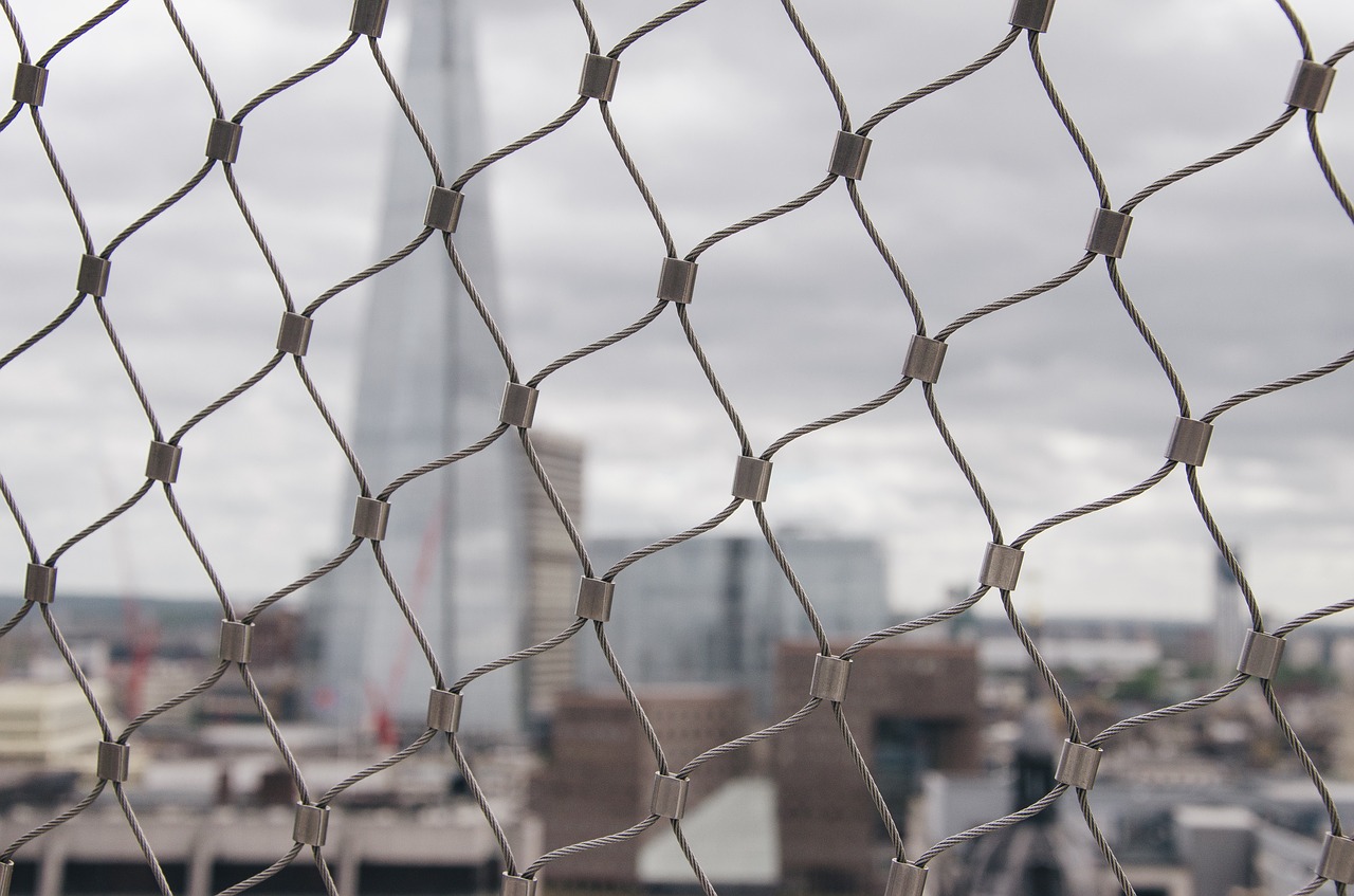 fence skyline urban free photo