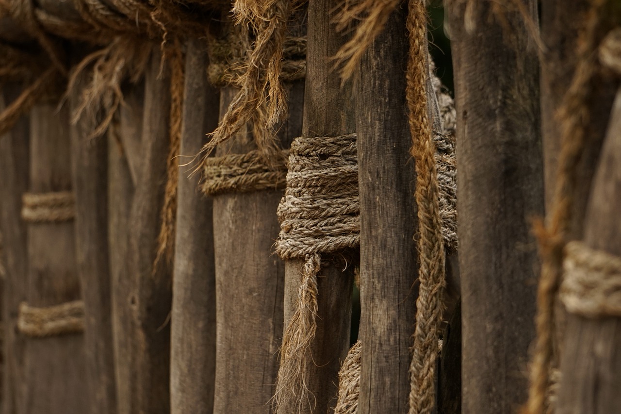 fence fence posts rope free photo