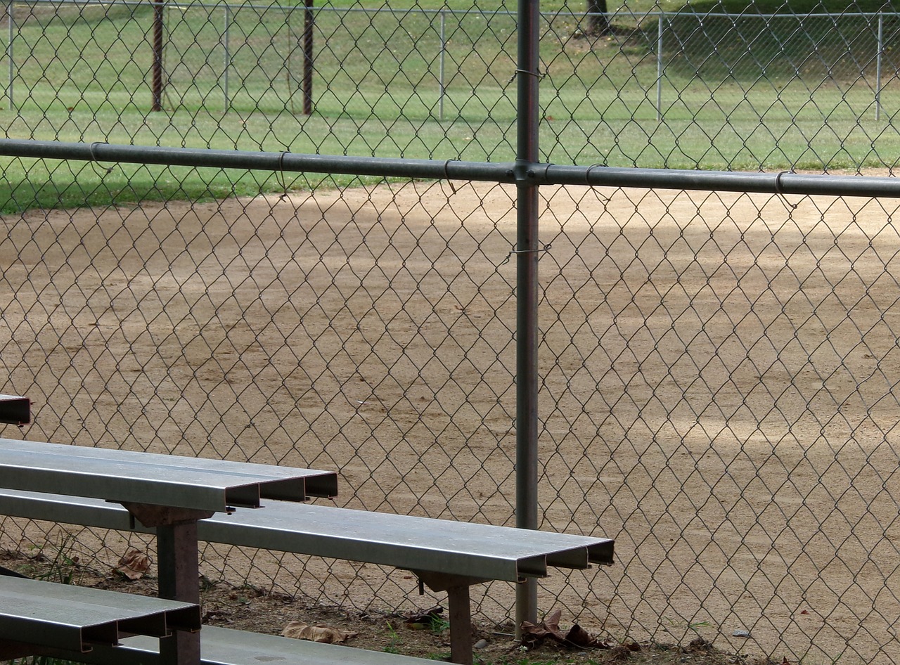 fence baseball baseball field free photo