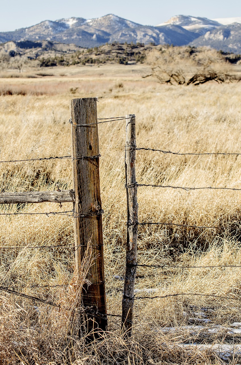 fence post barbed wire gate free photo