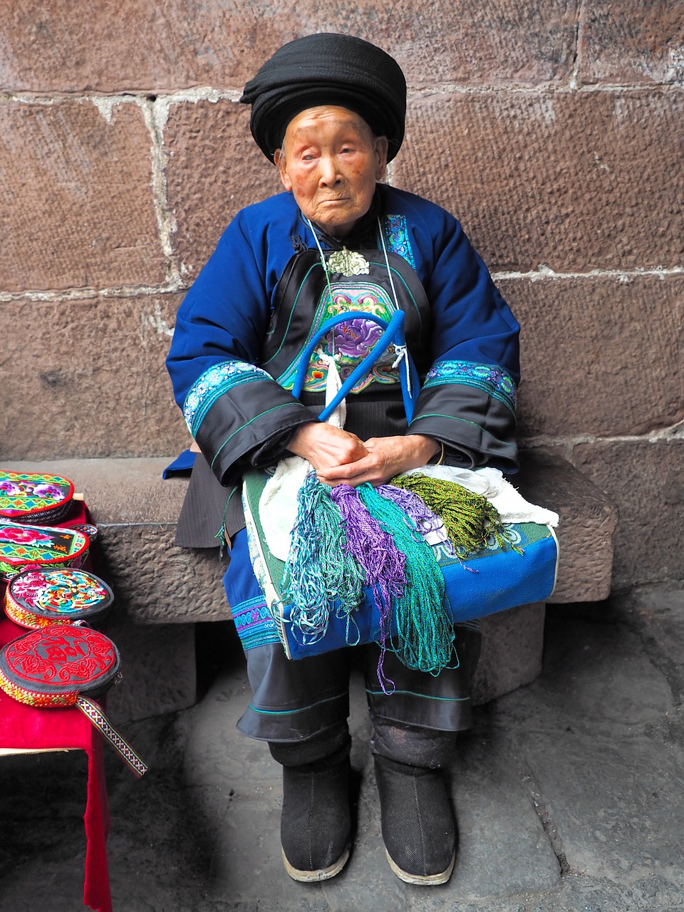 fenghuang miao granny 90 years free photo