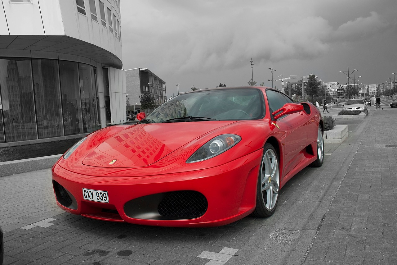 ferrari car red free photo